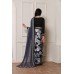 ZIDC-408 DASHING NEW BLACK AND GREY PRINTED GEORGETTE READY TO WEAR SAREE