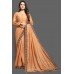 LOVELY ORANGE PEEL ETHNIC DESIGNER SAREE