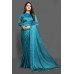 LAVISHING MOSAIC BLUE WEDDING DESIGNER SAREE