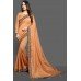 LOVELY ORANGE PEEL ETHNIC DESIGNER SAREE