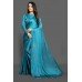 LAVISHING MOSAIC BLUE WEDDING DESIGNER SAREE