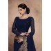 ZIDC-457 STUNNING NAVY BLUE GEORGETTE PARTY WEAR INDIAN SAREE