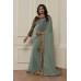 ZIDC-458 PISTA HEAVY EMBROIDERED READY MADE BLOUSE SAREE