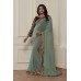 ZIDC-458 PISTA HEAVY EMBROIDERED READY MADE BLOUSE SAREE