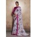 ZIDC-452 QUIET GREY FLORAL PRINT SAREE WITH READY MADE SATIN BLOUSE 