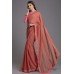 CARROT PINK PARTY WEDDING SAREE