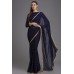 NAVY BLUE MODERN PARTY SAREE