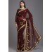 Maroon Bridal Reception Saree