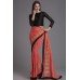 ZIDC-405 CARROT AND BLACK WEDDING SAREE