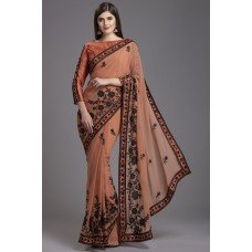 ZIDC-413 DUSTY PINK OCCASIONAL WEAR SAREE