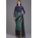 RAMA AND NAVY BLUE EVENING WEAR SAREE