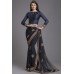 ZIDC-409 DARK GREY EVENING WEAR INDIAN SAREE