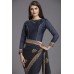 ZIDC-409 DARK GREY EVENING WEAR INDIAN SAREE