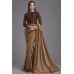 ZIDC-412 Brown Readymade Party Saree 