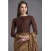 ZIDC-412 Brown Readymade Party Saree 