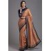 ZIDC-418 PEACH AND BLUE INDIAN BANARSI PARTY SAREE