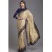 GOLD AND NAVY BLUE READYMADE INDIAN SAREE