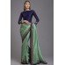 ZIDC-416 SEA GREEN BANARSI READYMADE WEDDING SAREE