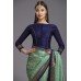 ZIDC-416 SEA GREEN BANARSI READYMADE WEDDING SAREE