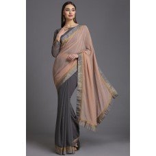 ZIDC-422 GREY PAKISTANI PARTY & OCCASIONAL SAREE