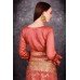 RUSTY PINK EMBROIDERED BROCADE BORDER READYMADE BLOUSE SAREE