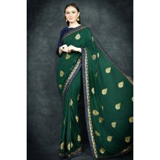 Dark Green Bollywood Designer Indian Saree