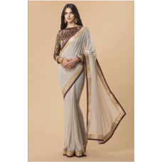 ZIDC-454 GOLD OFF WHITE DESIGNER INDIAN PARTY READY SAREE UK