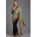 ZIDC-430 BLACK AND GREEN FANCY WEDDING WEAR BROCADE BLOUSE SAREE