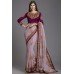 ZIDC-433 MAUVE AND PLUM PARTY WEAR SAREE 