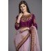 ZIDC-433 MAUVE AND PLUM PARTY WEAR SAREE 