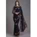 ZIDC-450 Navy Blue Indian Traditional Saree