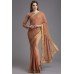 ZIDC-561 DARK PEACH PAKISTANI DESIGNER SAREE