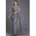 ZIDC-556 GREY PAKISTANI DESIGNER SAREE