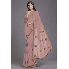 ZIDC-563 BABY PINK STUNNING NEW PARTY WEDDING SAREE