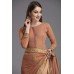 ZIDC-561 DARK PEACH PAKISTANI DESIGNER SAREE