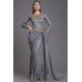 ZIDC-556 GREY PAKISTANI DESIGNER SAREE