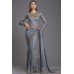 ZIDC-556 GREY PAKISTANI DESIGNER SAREE