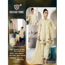 Yellow Party Frock Heavy Embroidered Pakistani Suit