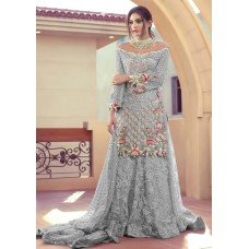 Grey Designer Net Dress Designer Palazzo Suit