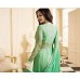 LIGHT GREEN HEAVY EMBROIDERED INDIAN DESIGNER ANARKALI STYLE GOWN