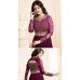 PLUM HEAVY EMBROIDERED INDIAN DESIGNER ANARKALI STYLE GOWN