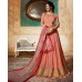 PEACH INDIAN PARTY & MEHNDI WEAR READY MADE GOWN