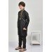 Black Asian Boys Embroidered Kurta