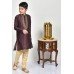 Maroon Embroidered Readymade Kids Kurta Pajama