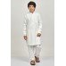 Cream Festive Kurta Shalwar For Kids