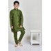 Mehndi Green Boys Wedding Kurta Pajama 