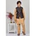 Black Jamawar Fancy Boys Waistcoat