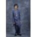 Dark Grey Kids Kurta Shalwar Pakistani Boys Festive Suit
