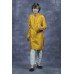 Mustard Embroidered Wedding Kurta Pajama Indian Boys Suit