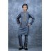 Grey Embroidered Kurta Pajama Boys Formal Suit